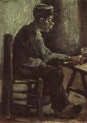 Vincent Van Gogh Peasant Sitting at a Table (nn04) painting